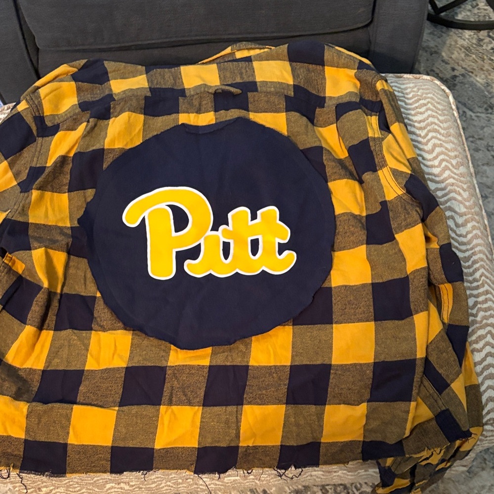 Pitt Plaid Flannel Jacket - Gold & Navy